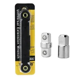 Universal extension wrench - with 2 adapters - 3/8"Wrenches