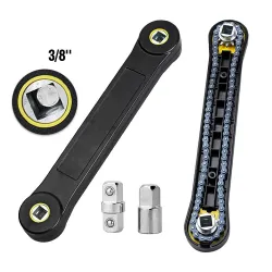 Universal extension wrench - with 2 adapters - 3/8"Wrenches