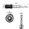 Magnetic screw drill bit - adjustable - pivoting tip holder - 1/4" hex shank - extension - adapterScrewdrivers