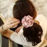Elegantes elastisches Haarband - mit großer Rose