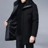 Luxuriöse warme Winterjacke - langer Parka - mit Kapuze - Entendaunen
