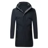 Luxuriöse warme Winterjacke - langer Parka - mit Kapuze - Entendaunen