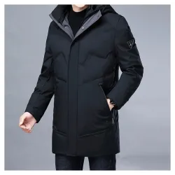 Luxurious warm winter jacket - long parka - with hood - duck downJackets