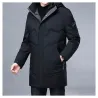 Luxurious warm winter jacket - long parka - with hood - duck downJackets
