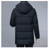 Luxuriöse warme Winterjacke - langer Parka - mit Kapuze - Entendaunen