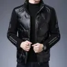 Modische Kurzjacke - glänzende Daunen-Winterwindjacke