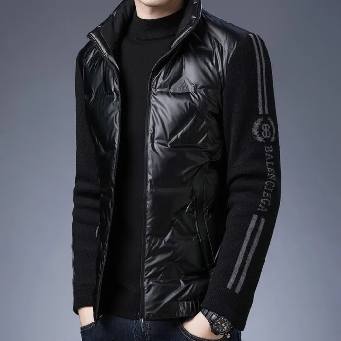 Modische Kurzjacke - glänzende Daunen-Winterwindjacke