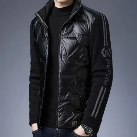 Fashionable short jacket - shiny down winter windbreakerJackets