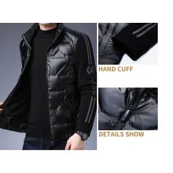 Modische Kurzjacke - glänzende Daunen-Winterwindjacke