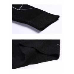 Fashionable warm sweater - slim fit - geometric lines printHoodies & Sweatshirt