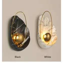 Moderne Kunstharz-Wandleuchte - LED - Muschelform