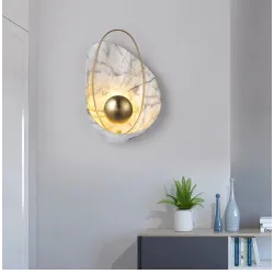 Moderne Kunstharz-Wandleuchte - LED - Muschelform