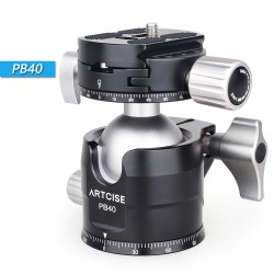 PB40 - Stativkugelkopf - Doppelpanorama - Flachprofil - 360 Grad drehbar - für DSLR-Kameras