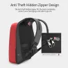 Modischer Rucksack - diebstahlsicher - USB-Ladeanschluss / Kopfhöreranschluss - für 15,6-Zoll-Laptop - wasserdicht