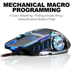 Professionelle optische Gaming-Maus - 6 Tasten - kabelgebunden - 3200 DPI - LED - geräuschlos