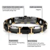Magnetarmband - schwarzer Keramik-Wolfram-Stahl - Unisex