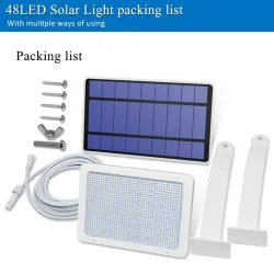 Outdoor-Gartenwandleuchte - wasserdichte Solarlampe - verstellbar - 48 LED