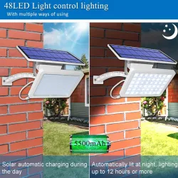 Outdoor-Gartenwandleuchte - wasserdichte Solarlampe - verstellbar - 48 LED
