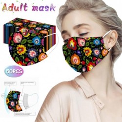Face / mouth protection mask - disposable - for adults - flowers print
