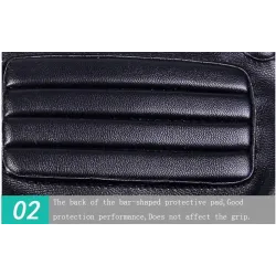 Schwarze Lederhandschuhe - Fitness / Fitnessstudio / Radfahren - halber Finger