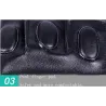 Schwarze Lederhandschuhe - Fitness / Fitnessstudio / Radfahren - halber Finger