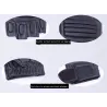 Schwarze Lederhandschuhe - Fitness / Fitnessstudio / Radfahren - halber Finger