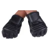 Schwarze Lederhandschuhe - Fitness / Fitnessstudio / Radfahren - halber Finger