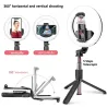 4 in 1 selfie stick - LED ring light - wireless - Bluetooth - mini handheld tripod- with remoteSelfie sticks