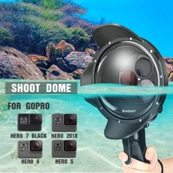 Tauchkuppelanschluss - wasserdichtes Filtergehäuse - umschaltbar - für GoPro Hero 7 6 5 Schwarz