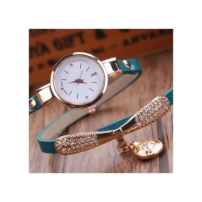 Fashionable multi-layer bracelet with a watch / crystalsBracelets