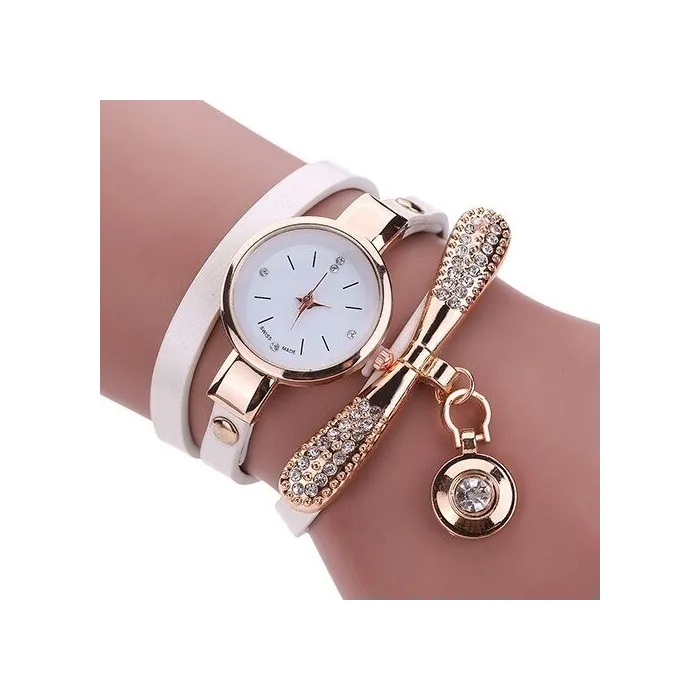 Fashionable multi-layer bracelet with a watch / crystalsBracelets