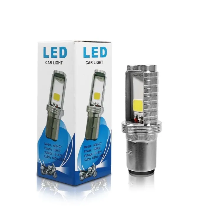 LED Motorrad-/Autolampe - weiß Hi/Lo Beam - 12V - 12W - 1200Lm - BA20D