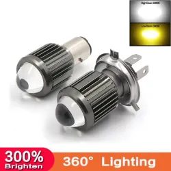Motorrad Glühbirne - H4 / BA20D / P15D - 12V - LED Fernlicht / Abblendlicht - 1200LM
