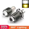 Motorrad Glühbirne - H4 / BA20D / P15D - 12V - LED Fernlicht / Abblendlicht - 1200LM