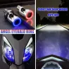 Motorcycle / car light bulb - LED - DRL - Angel Eye - blue / pink - H4 - BA20DDaytime Running Lights (DRL)