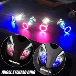 Motorrad / Auto Glühbirne - LED - DRL - Angel Eye - blau / pink - H4 - BA20D