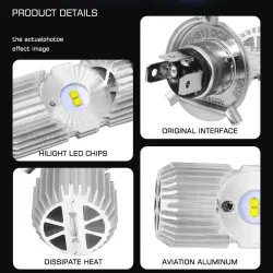 Motorrad Glühbirne - LED CREE - H4 - BA20D - DC 9V~85V - 20W 1400LM - 6500K