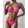 Sexy geripptes Bikini-Set - Brasilianischer Stil - mit Push-Up
