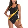 Sports one piece swimsuit - colored stripesBeachwear