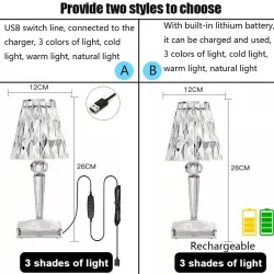 Kristall-Nachtlicht - LED - USB / batteriebetrieben