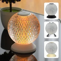 Italienische Nachtlampe - runde Kristallkugel - USB - Berührungssensor