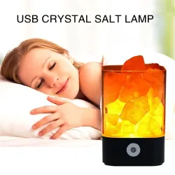 Crystal salt lamp - negative ion light - USBLights & lighting