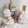 Kleiner karierter Rucksack - Umhängetasche