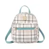 Kleiner karierter Rucksack - Umhängetasche