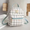 Kleiner karierter Rucksack - Umhängetasche