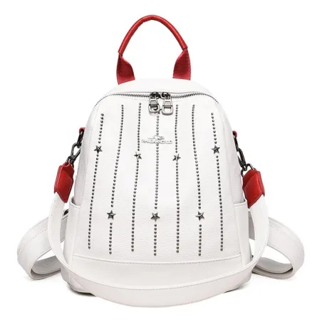 Luxuriöser Multifunktionsrucksack - Umhängetasche - mit Nieten - echtes Leder