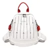 Luxuriöser Multifunktionsrucksack - Umhängetasche - mit Nieten - echtes Leder