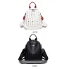 Luxuriöser Multifunktionsrucksack - Umhängetasche - mit Nieten - echtes Leder