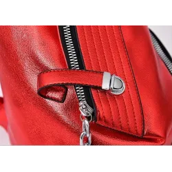 Modischer Rucksack - Anti-Diebstahl-Reißverschlüsse - mit dekorativem Schlüsselanhänger