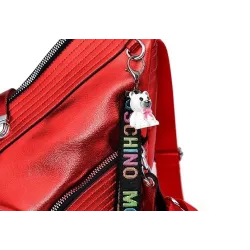 Modischer Rucksack - Anti-Diebstahl-Reißverschlüsse - mit dekorativem Schlüsselanhänger